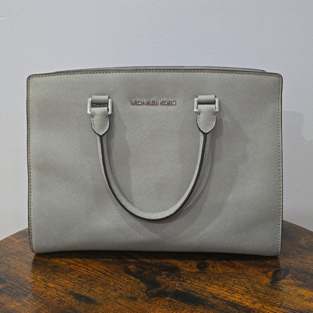 Gray Michael Kors Large Tote